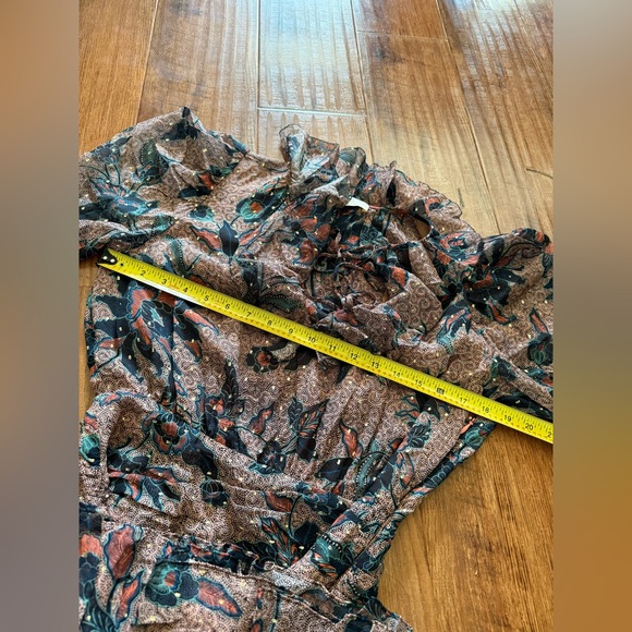 Ulla Johnson Cecily Ruffled Printed Fil Coupé Silk Blend Chiffon Mini Dress Sz:6 - Picture 15 of 16